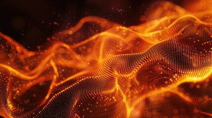 Aufkleber - A fiery flame on a dark and mysterious background, great for use in scenes where light meets darkness