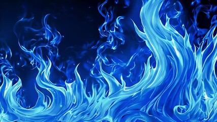 Wall Mural - blue flame background