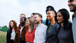 © Vane Nunes - Diverse group of friends having fun smiling outdoor in summer day. Young people celebrate holiday vacations outside