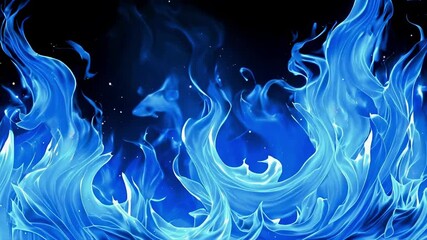 Wall Mural - blue flame background