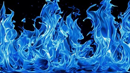 Wall Mural - blue flame background