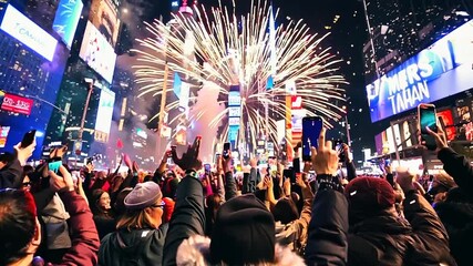 Wall Mural - New Year's celebration in big city