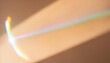 © Uuganbayar - Sunlight background, abstract photo with light and shadow, glare and shine on paper texture, rainbow flare, beige monochrome minimal scene. Natural light and caustic effects, trend aesthetic fon.