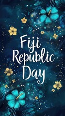 Wall Mural - Joyful commemoration: Fiji independence day, background, wallpaper, celebrating freedom with festive decorations, traditional ceremonies, and patriotic expression