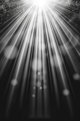 Poster - A beautiful black and white image of a star burst, great for use in various designs, illustrations or photography projects