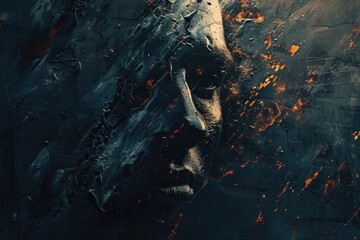 Poster - Close-up of a person holding a gun