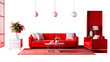© PNG House - Stylish Living Room Interior Featuring Sofa on Transparent Background for Versatile Use, Cut Out.