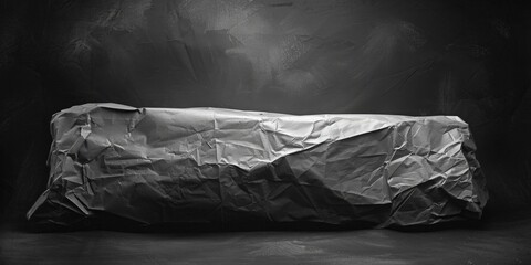 Poster - A black and white photo of a large piece of paper, suitable for use in educational or office settings
