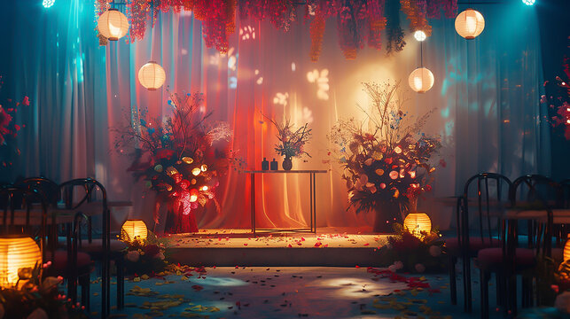 invitation preparation, coloring, and wedding card design, detailed, realistic lighting, business