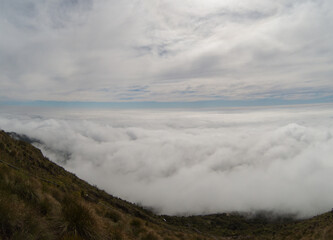 clouds over the mountains