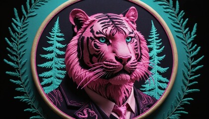 Pink Tiger in a Suit.