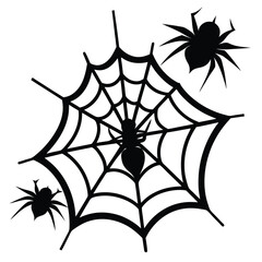 spider webs halloween vector elements set.