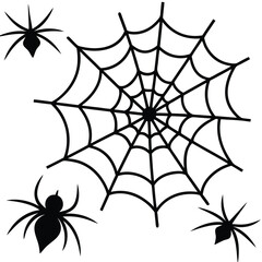 spider webs halloween vector elements set.