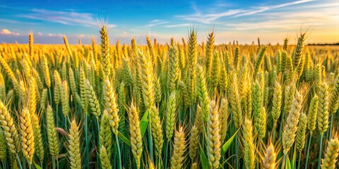 Canvas Print - Winter wheat fields returning with a vibrant, triumphant display of growth after a long winter , agriculture, farming, crops