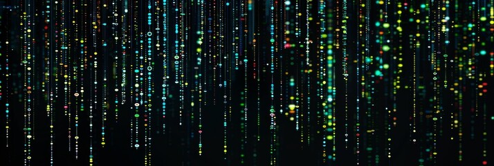 Poster - Creative digital rain background with a matrix style, perfect for an aesthetic and futuristic design