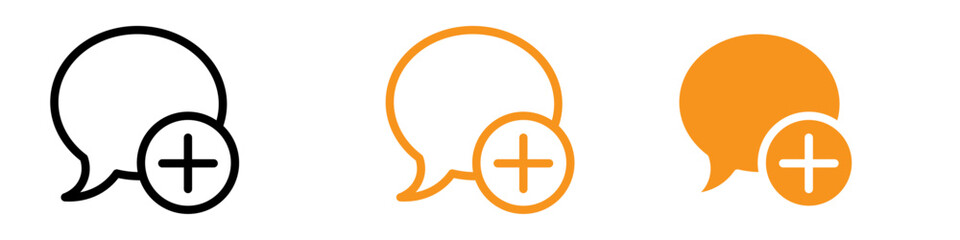 Aufkleber - Enhance Communication with Add Chat Icon Set for Social Media and Messaging Applications