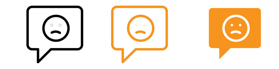 Poster - Bad Feedback Icon Set Customer Satisfaction Symbols for Business and Services