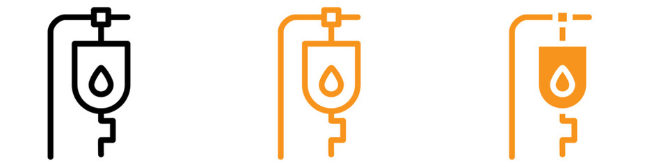 Poster - Blood Glucose Monitoring Icon Set Diabetes Management Symbols for Health Care