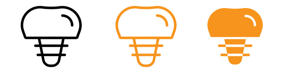 Poster - Dental Implants Icon Set Oral Health Illustrations for Dentistry and Medical Projects