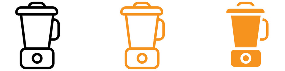 Poster - Blender Icon Set Kitchen Appliance Illustrations for Cooking and Recipe Projects
