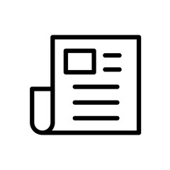 Poster - Newspaper Icon Set Print Media Illustrations for Journalism and News