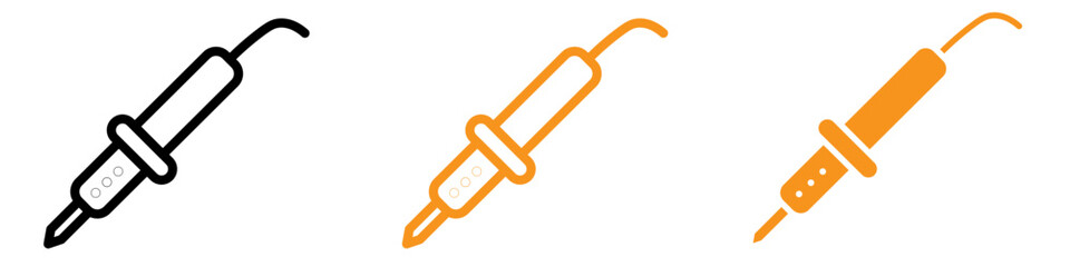 Poster - Soldering Iron Icon Set Electronics Tool Illustrations for DIY and Engineering Projects