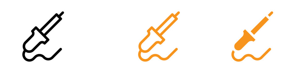 Soldering Iron Icon Set Tool Illustrations for Electronics and DIY Projects