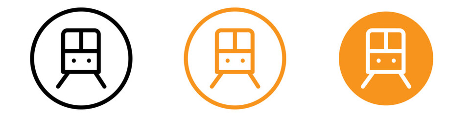 Poster - Subway Icon Set Public Transportation Illustrations for Urban and Travel Projects