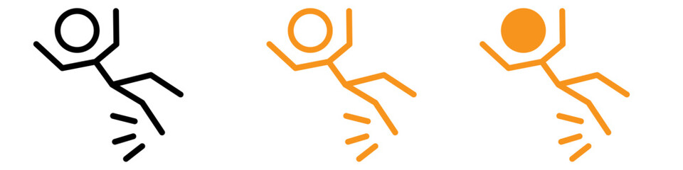 Aufkleber - Fall Accident Icon Set Safety and Prevention Illustrations for Workplace and Home