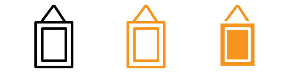 Poster - Photo Frame Icon Set Picture Display Illustrations for Home and Photography