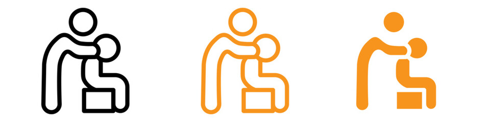 Poster - Physiotherapy Icon Set Rehabilitation Illustrations for Health and Wellness