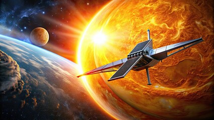 Wall Mural - space adventure of sunstrider the solar skimmer as he embarks on a thrilling journey through the gal