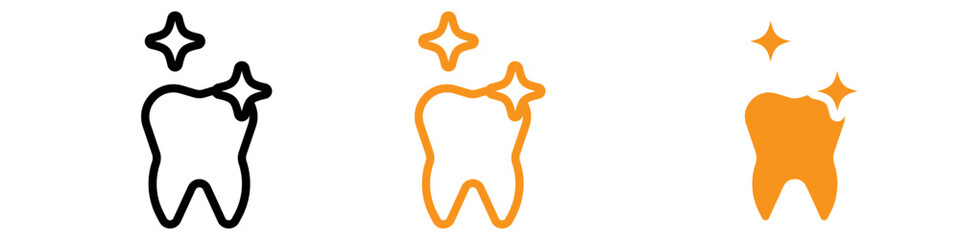 Poster - Teeth Cleaning Icon Set Dental Care Illustrations for Health and Hygiene