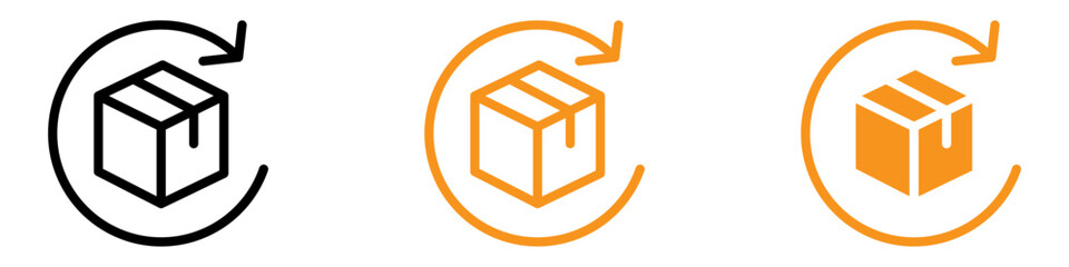 Poster - Product Return Box Icon Set Customer Service Illustrations for Retail and E-commerce