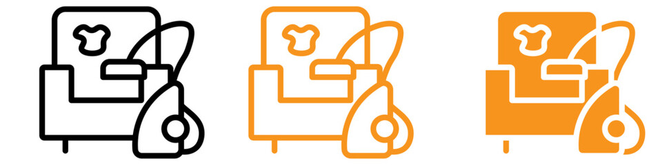 Poster - Furniture Dry Cleaning Icon Set Upholstery Care Illustrations for Home and Cleaning