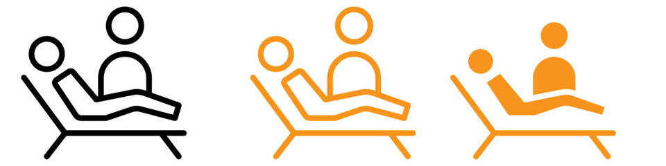 Poster - Psychologist and Patient Icon Set Mental Health Illustrations for Therapy and Counseling