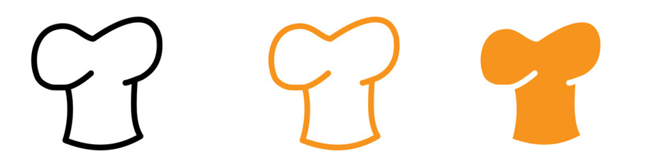 Poster - Toque Icon Set Chef Hat Illustrations for Culinary and Cooking Projects