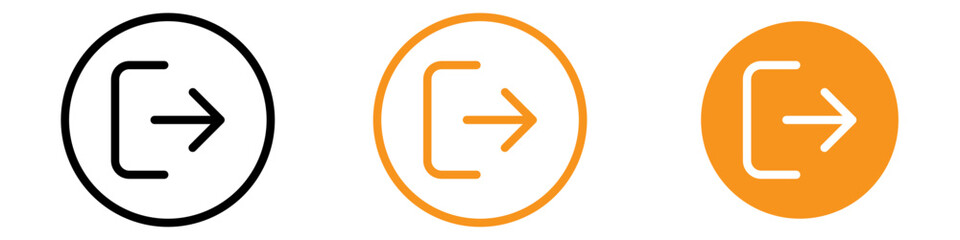 Aufkleber - Logout Icon Set User Interface Illustrations for Web and App Design