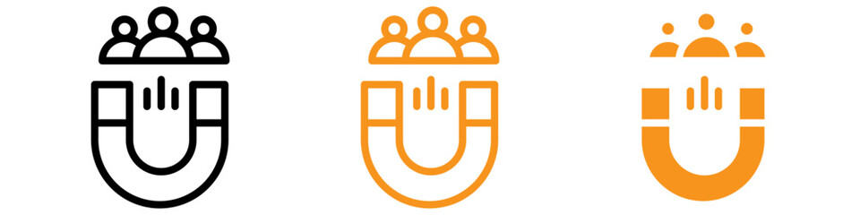 Poster - User Engagement Icon Set Interaction Illustrations for Marketing and Social Media
