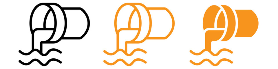 Poster - Water Supply Drain Icon Set Plumbing System Illustrations for Home and Infrastructure