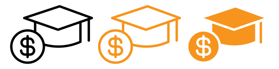 Aufkleber - Scholarship Icon Set Academic Achievement Illustrations for Education and Awards