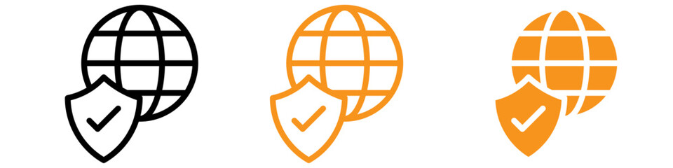 Poster - Web Security Icon Set Online Protection Illustrations for Cybersecurity and Technology