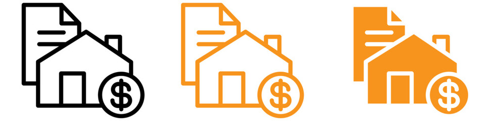 Poster - Mortgage Loan Icon Set Real Estate Finance Illustrations for Banking and Property Projects
