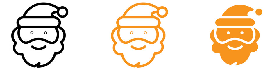 Poster - Santa Claus Icon Set Christmas and Holiday Illustrations for Festive Projects