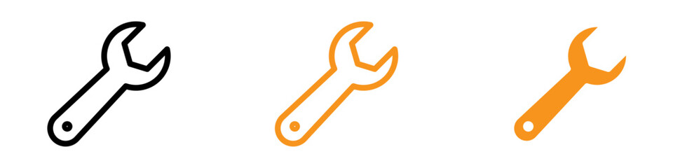 Poster - Wrench Icon Set Tool Illustrations for Repair and Maintenance