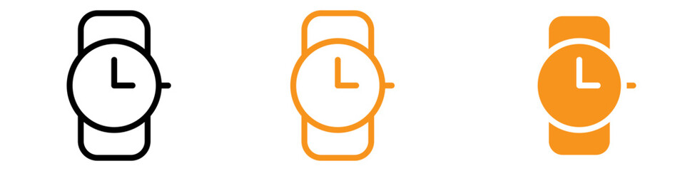 Poster - Wristwatch Icon Set Timepiece Illustrations for Fashion and Accessories