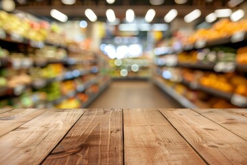 Poster - The Grocery Stores Interior is Vibrant and Filled with Fresh, Colorful Produce and Products