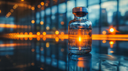 Poster - Pharmaceutical and biotechnology companies advancing medicine with new preparations and vaccines, integrated into healthcare organizations.