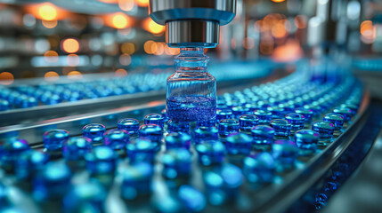 Poster - Pharmaceutical and biotechnology companies advancing medicine with new preparations and vaccines, integrated into healthcare organizations.