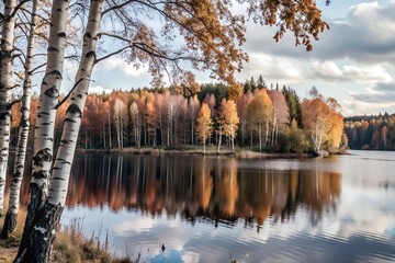 Poster - reflection of trees in the water